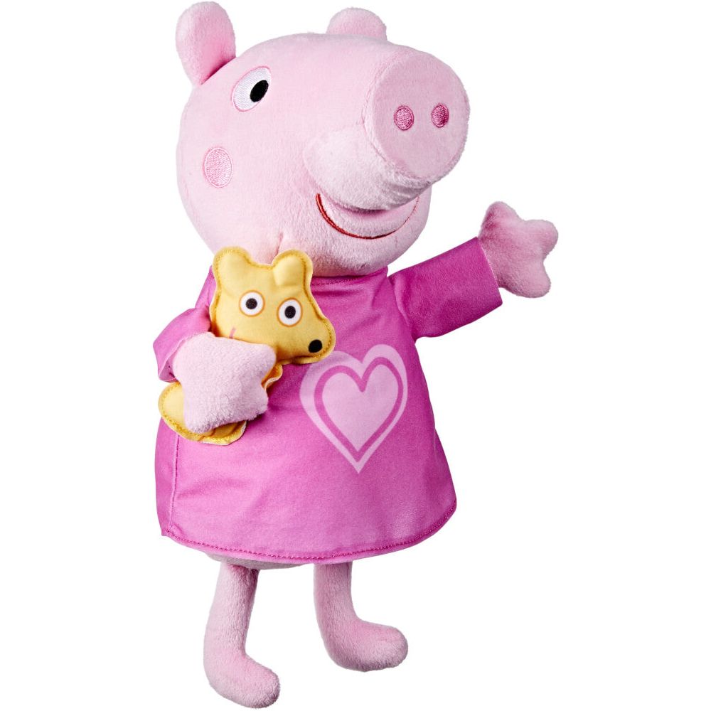 Hasbro F3777 - Peppa Wutz Plüschfigur mit Schlummermusik, 28 cm (Französisch)