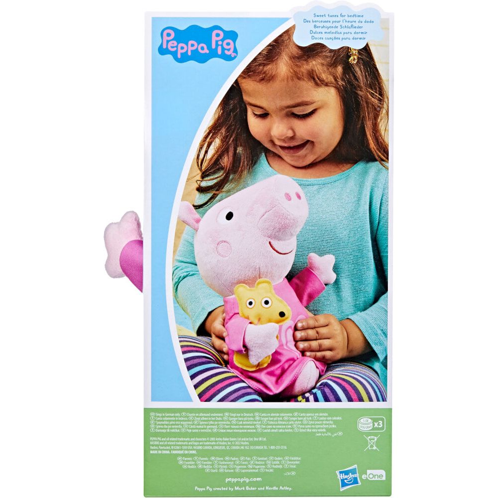 Hasbro F3777 - Peppa Wutz Plüschfigur mit Schlummermusik, 28 cm (Französisch)