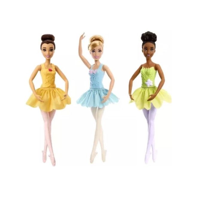 Mattel - HLV92 - Disney Princess Puppe Ballerina - Cinderella, Belle oder Tiana