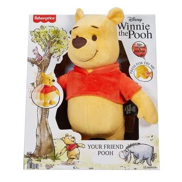 Mattel- HHL46 - Disney - Winnie the Pooh - Plüschfigur, 30 cm, Sing-und Gehfunktion